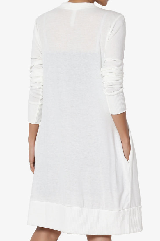 Braeden Snap Button Long Cardigan IVORY_2