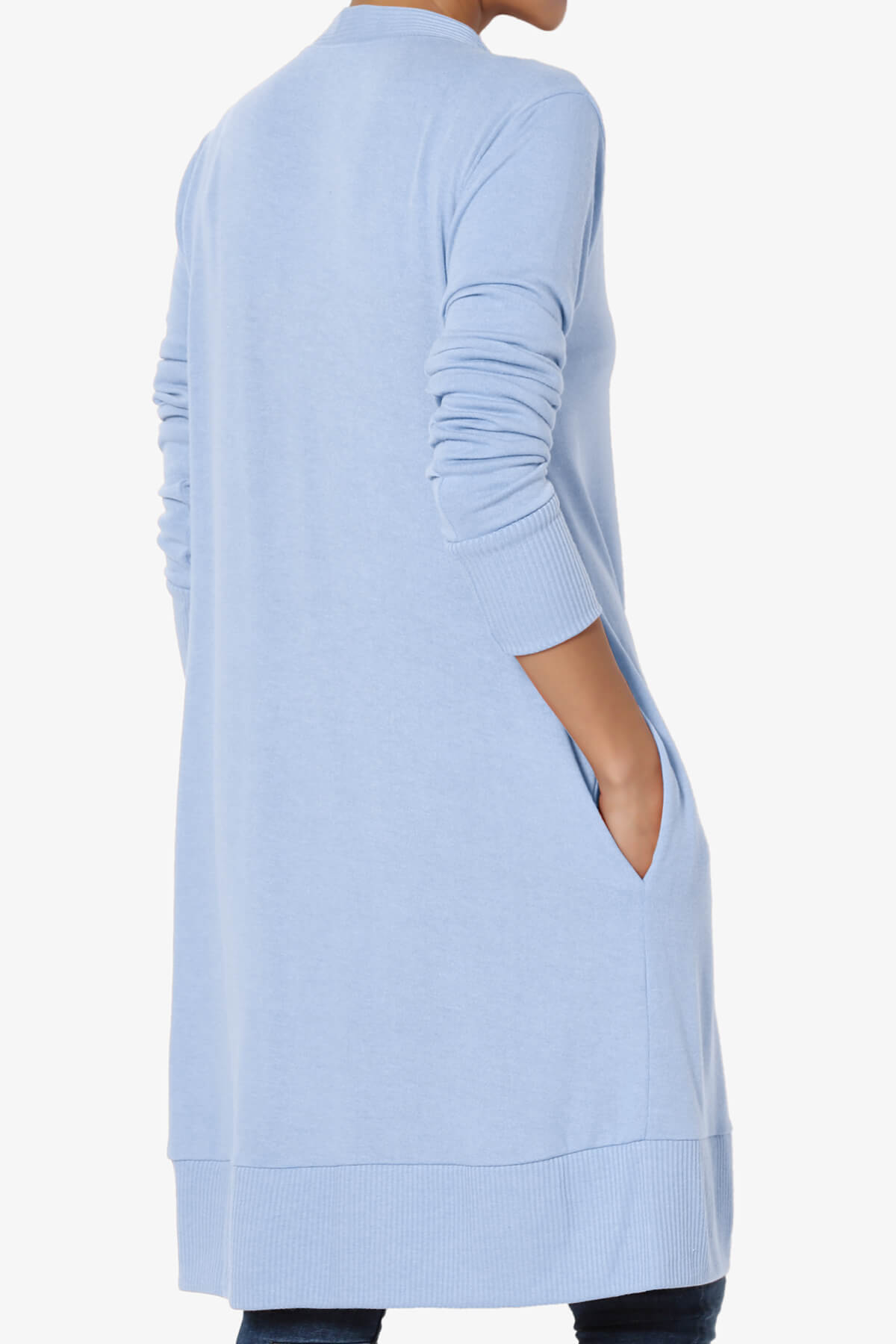 Braeden Snap Button Long Cardigan LIGHT BLUE_4