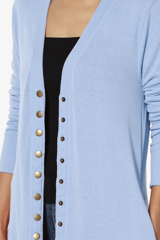 Braeden Snap Button Long Cardigan LIGHT BLUE_5