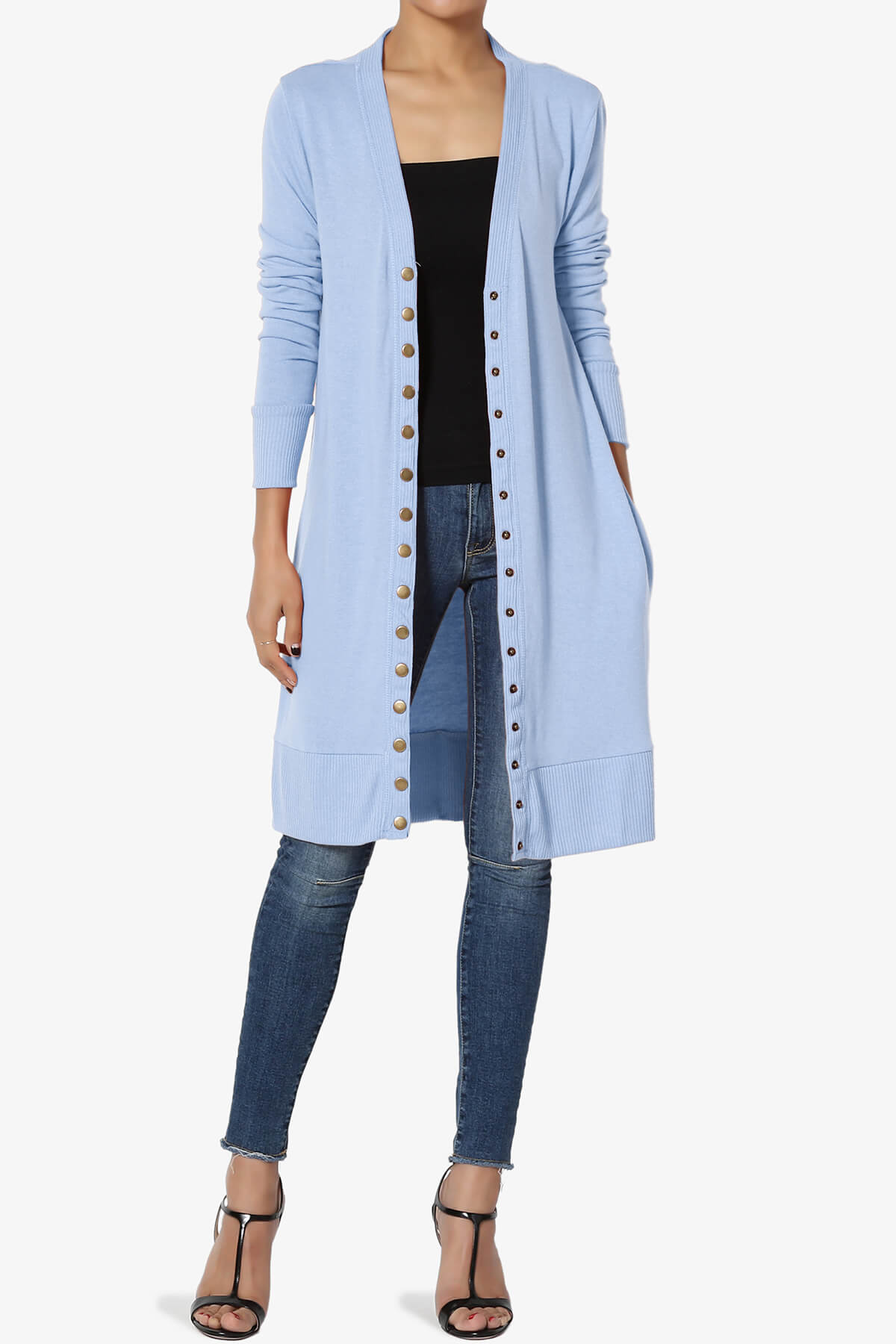 Braeden Snap Button Long Cardigan LIGHT BLUE_6