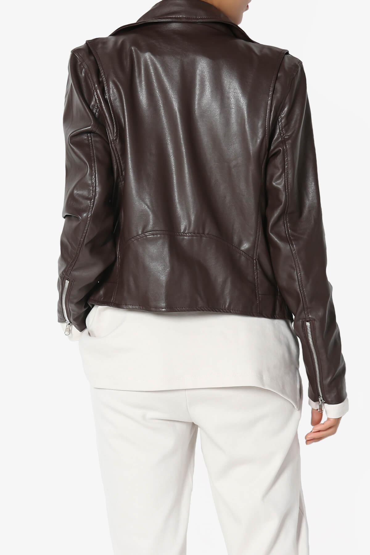 Tahani Faux Leather Biker Jacket