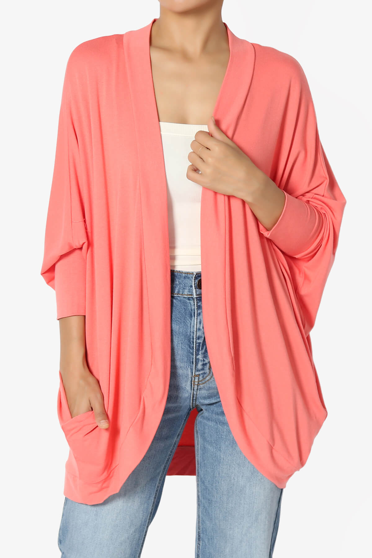 Lourde Cocoon Batwing Sleeve Cardigan PLUS