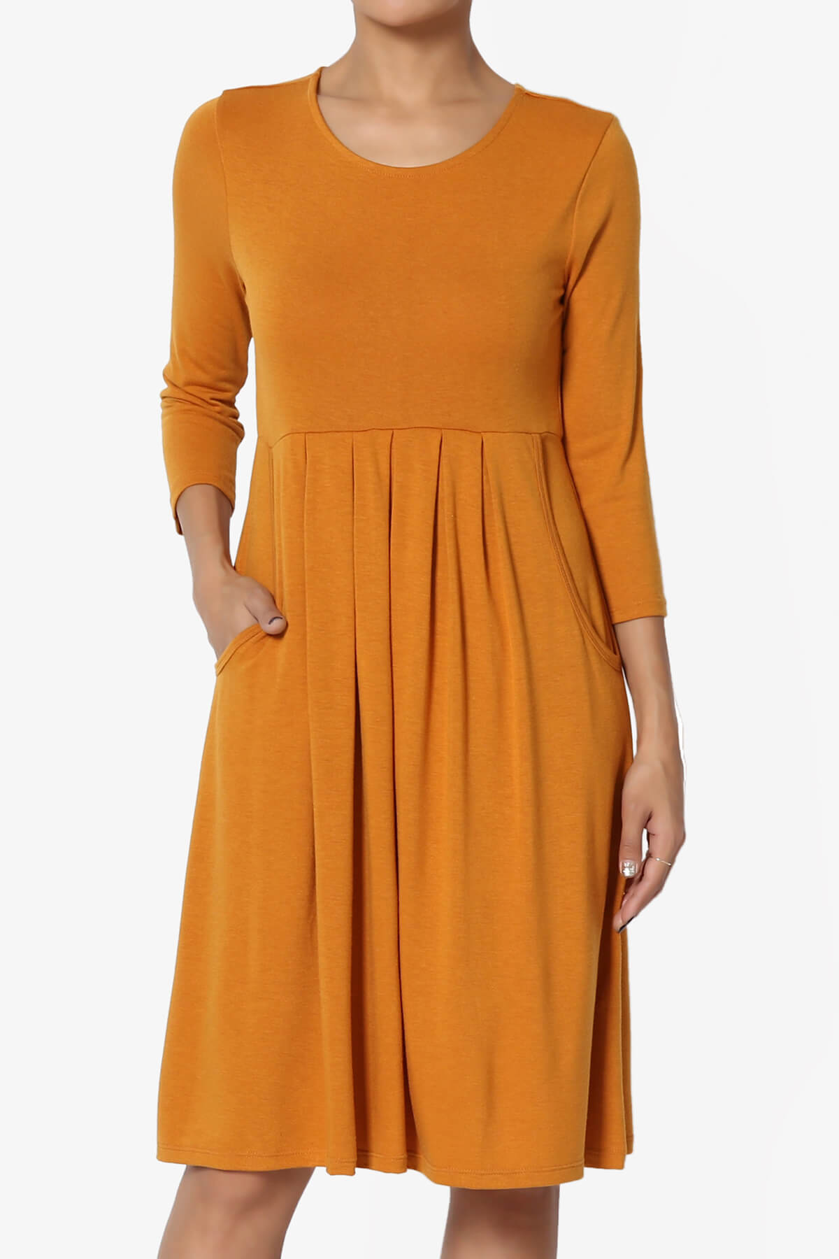 Mustard jersey dress hotsell