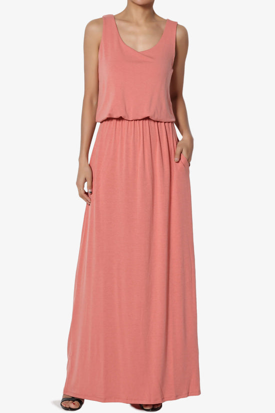 Irenee Blouson Tank Maxi Dress ASH ROSE_1