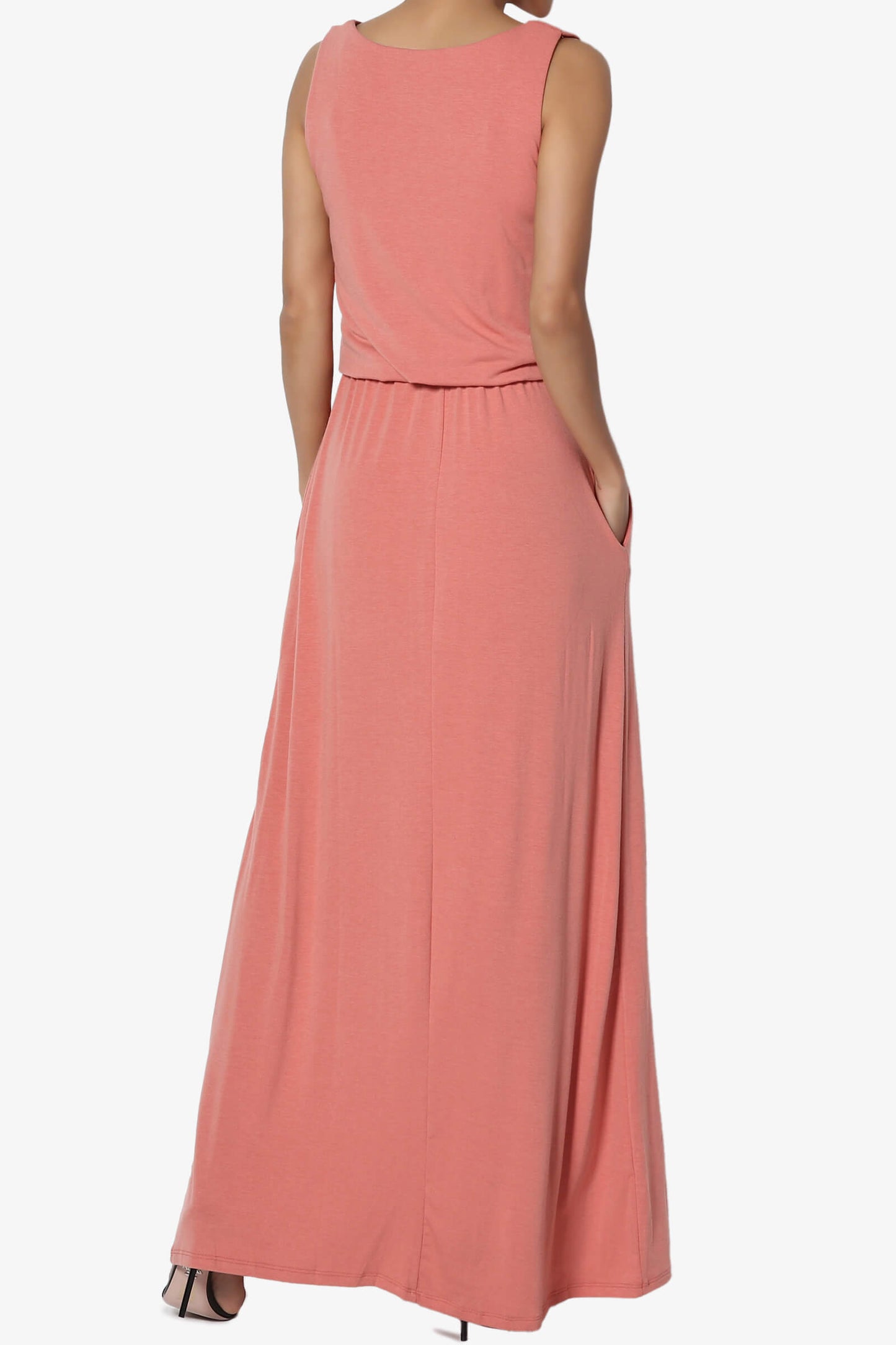 Irenee Blouson Tank Maxi Dress ASH ROSE_2