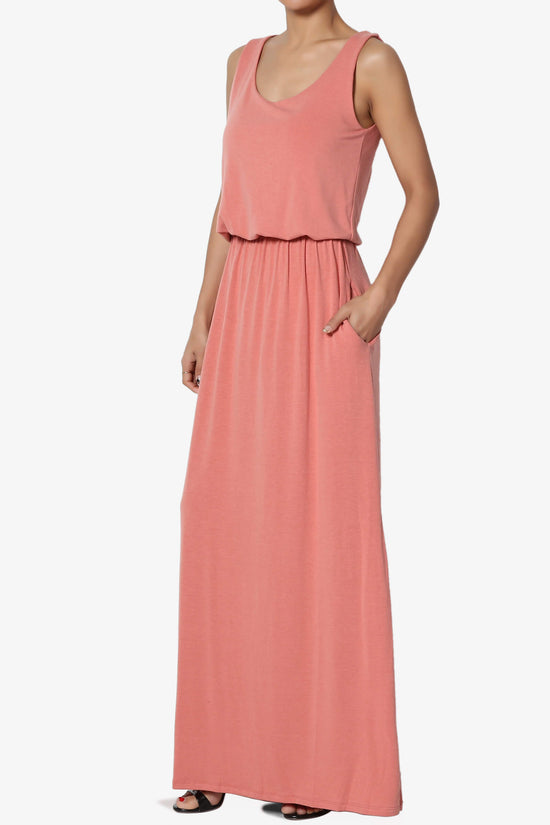 Irenee Blouson Tank Maxi Dress ASH ROSE_3