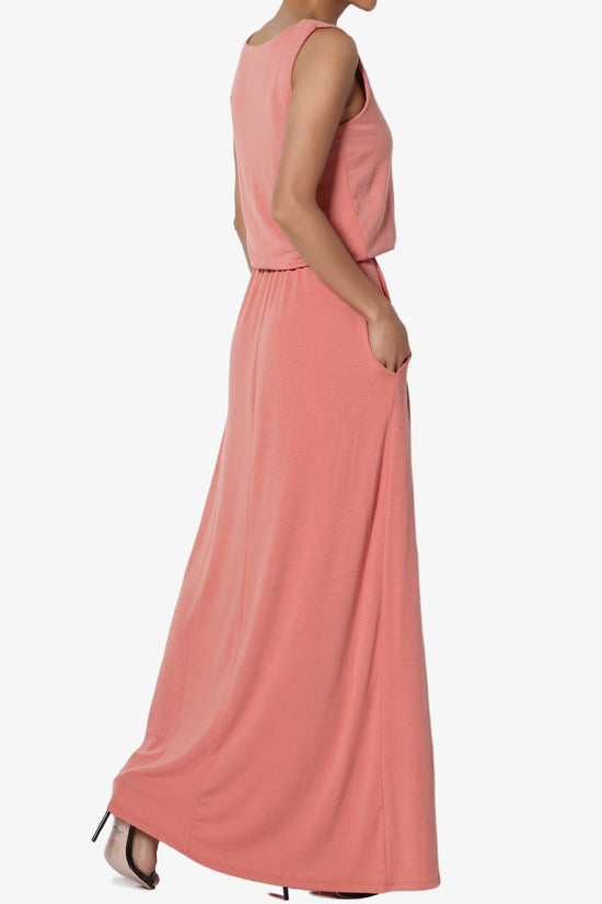 Irenee Blouson Tank Maxi Dress ASH ROSE_4