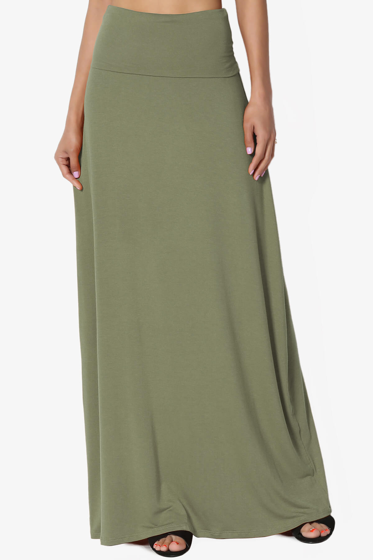 Marlow Jersey Maxi Skirt DUSTY OLIVE_1