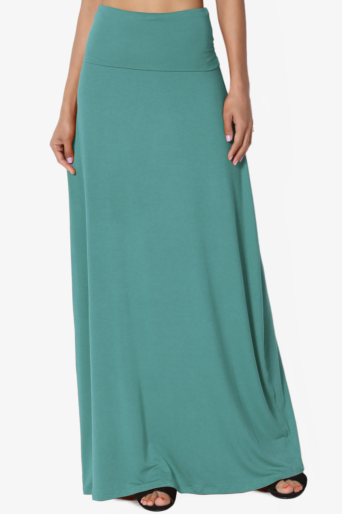 Marlow Jersey Maxi Skirt DUSTY TEAL_1