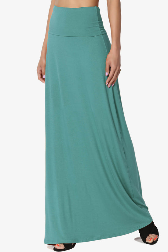 Marlow Jersey Maxi Skirt DUSTY TEAL_3