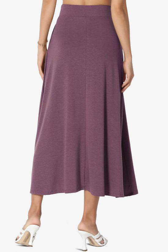 Gyrate Pleated Pocket Flared Midi Skirt