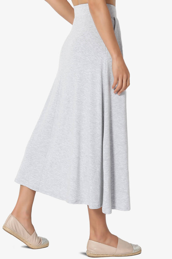 Gyrate Pleated Pocket Flared Midi Skirt