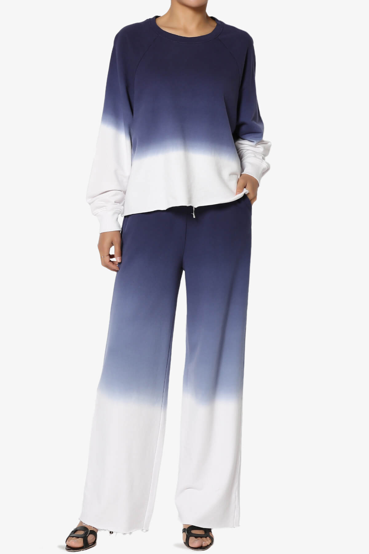 Sarge Dip Dye Raglan Sleeve Top & Lounge Pants SET