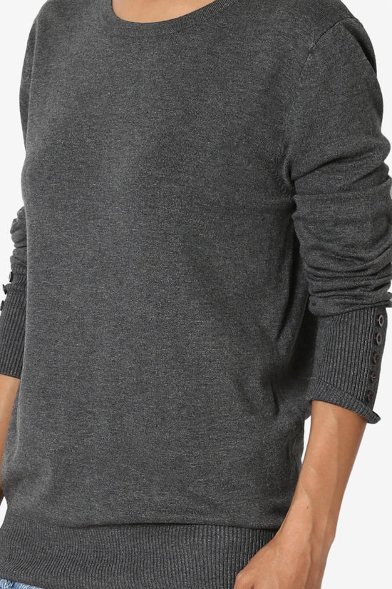 Load image into Gallery viewer, Zohar Button Sleeve Knit Pullover
