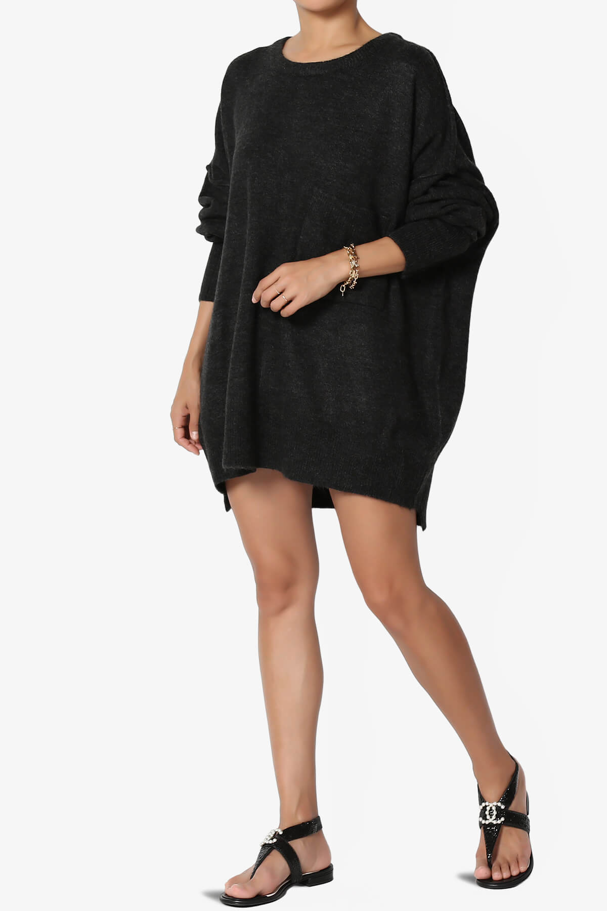 Taryn Loose Melange Knit Sweater