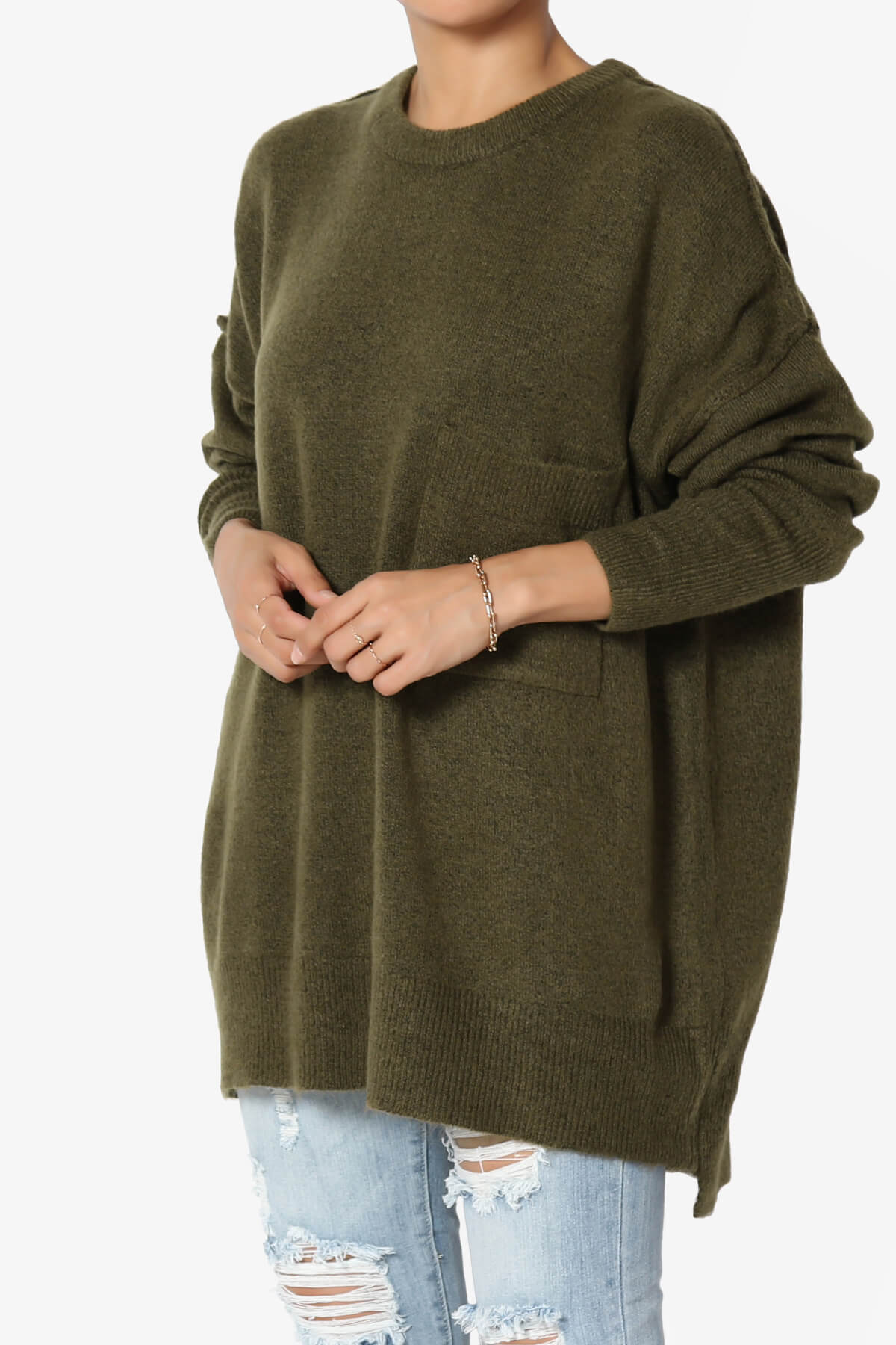Taryn Loose Melange Knit Sweater
