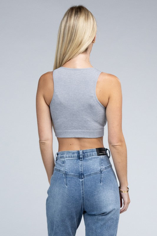 Ambiance Ribbed Cropped Tank Top