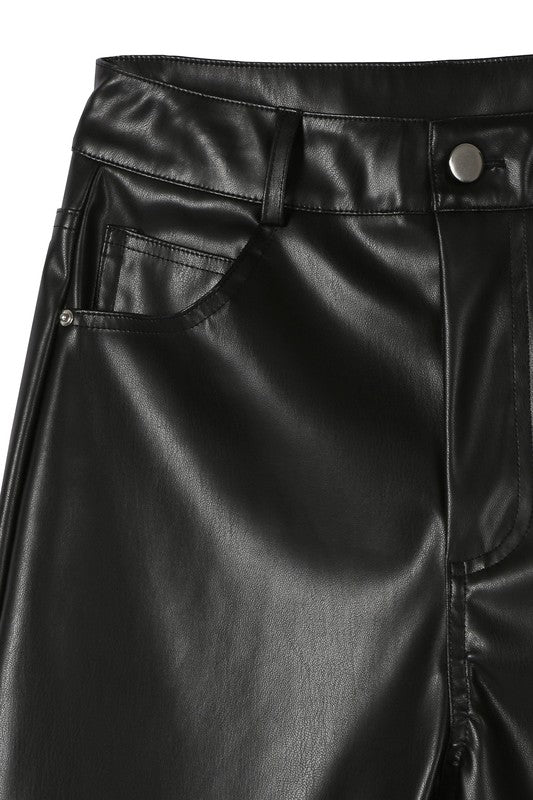 Lilou Vegan leather slim pants