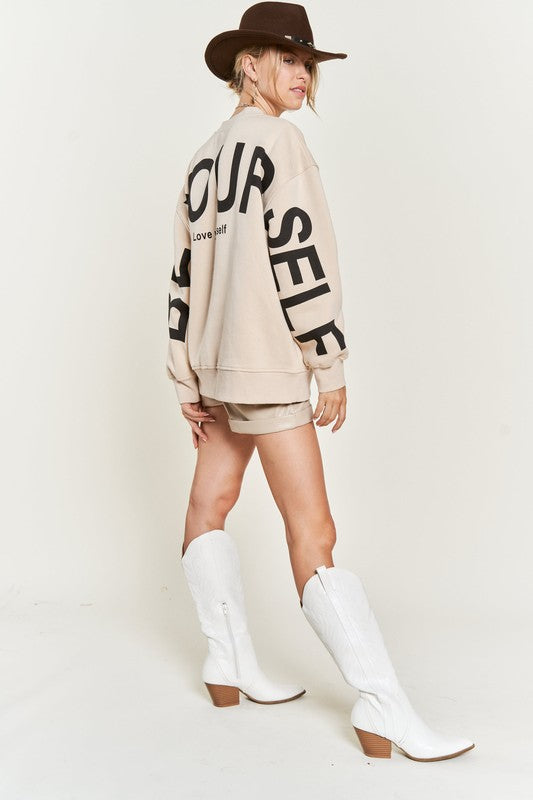 Jade By Jane Printed oversized sweatshirts