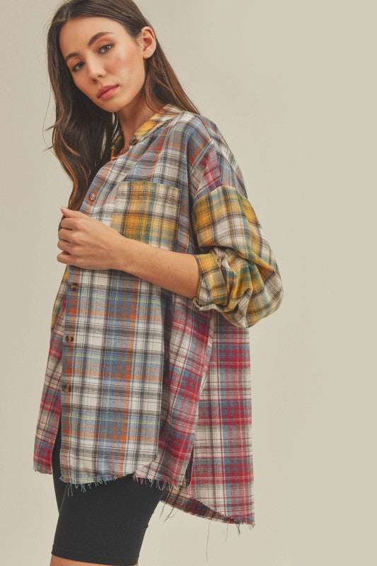 Aemi + Co Noelle Overszed Flannel Shirt