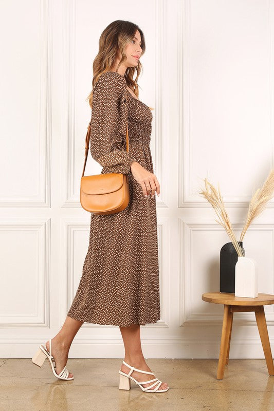 Lilou Square neck vintage puff dress