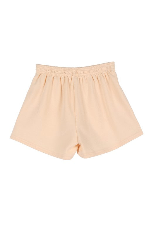 Lilou Cream sweat shorts