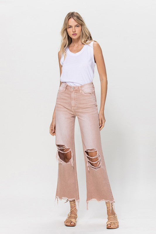 Load image into Gallery viewer, VERVET by Flying Monkey 90&amp;#39;s Vintage Crop Flare Jeans
