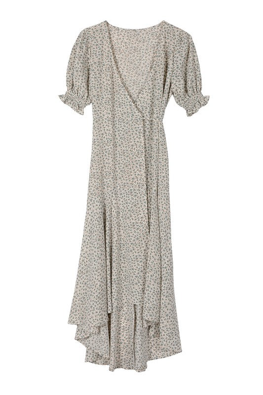 Lilou SS V neck wrap dress