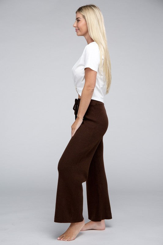 Nuvi Apparel Solid Knit Pants