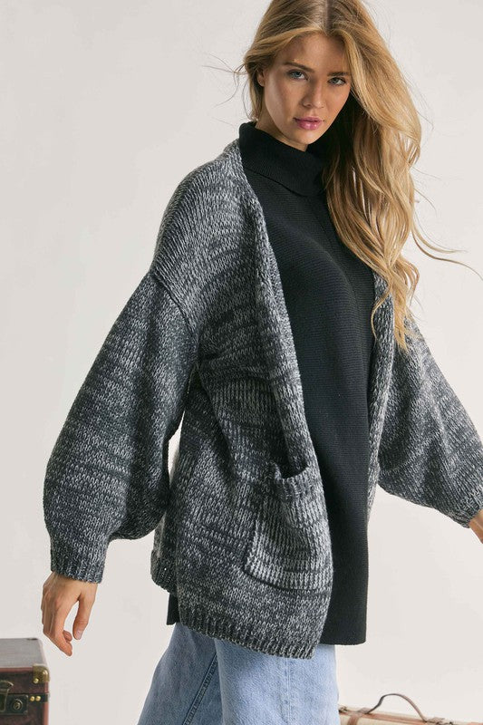 Davi & Dani Knit Long Sleeve Cardigan