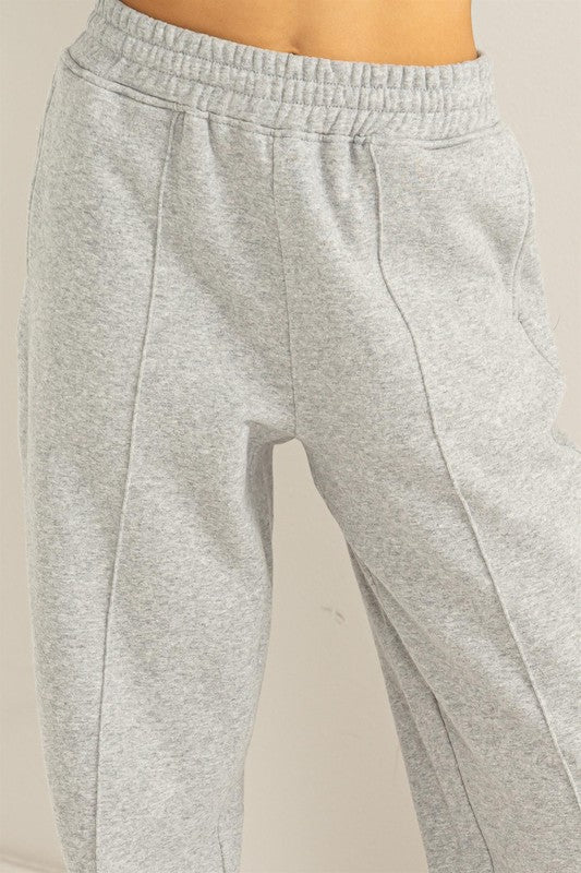 HYFVE Cute Take High-Waisted Pintuck Sweatpants