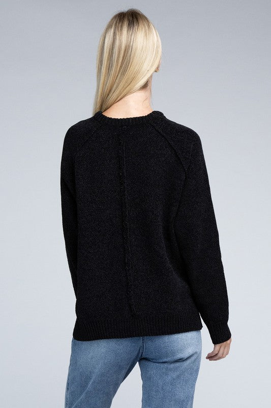 ZENANA Raglan Chenille Sweater