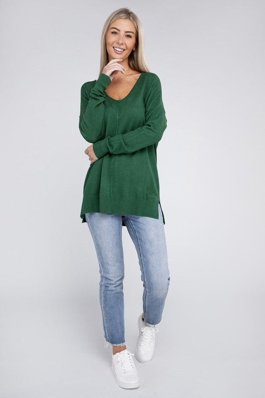 Load image into Gallery viewer, ZENANA Garment Dyed Front Seam Sweater
