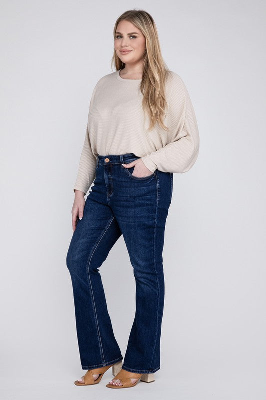 Load image into Gallery viewer, VERVET by Flying Monkey Plus Size High Rise Bootcut Jeans
