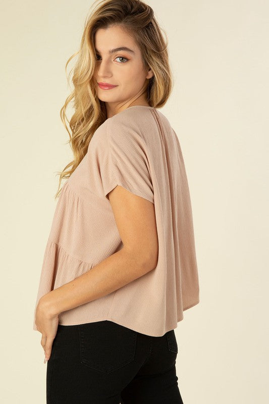 Lilou A line tiered blouse