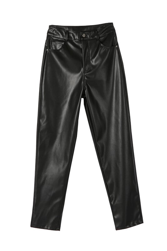 Lilou Vegan leather slim pants