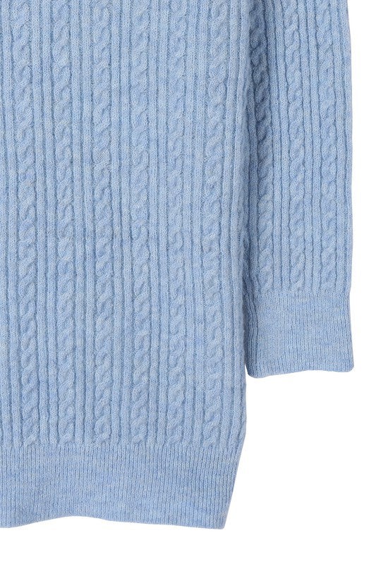 Load image into Gallery viewer, Lilou Wool blended cable knitted cardigan
