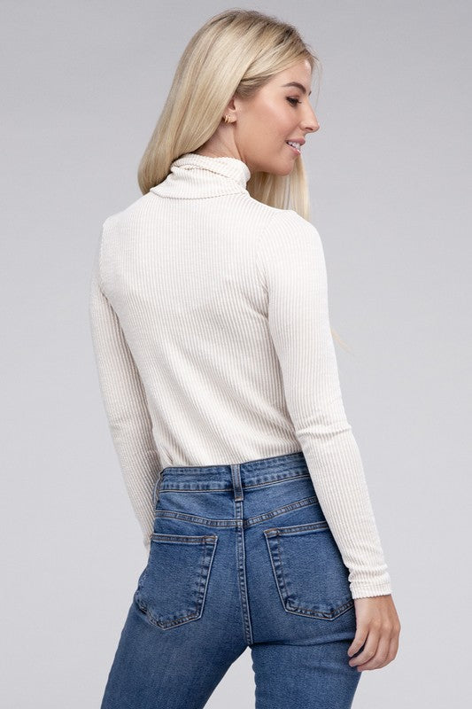 Load image into Gallery viewer, ZENANA Ribbed Turtle Neck Long Sleeve Top
