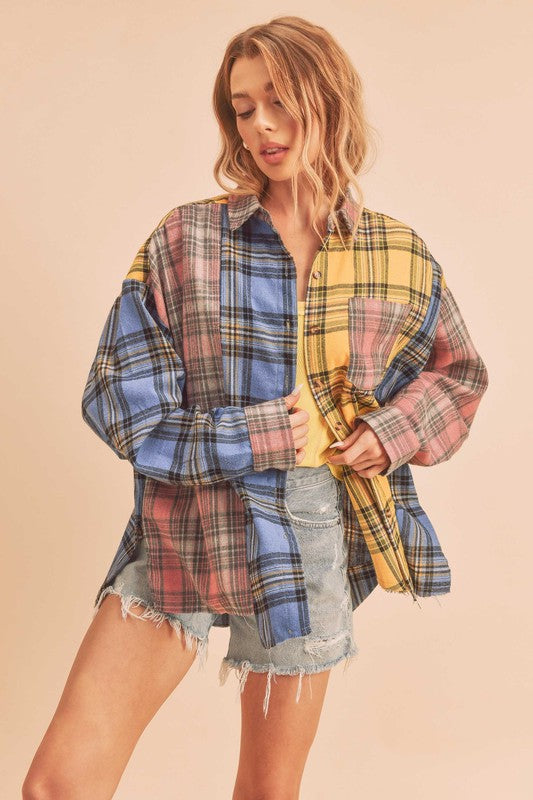 Aemi + Co Noelle Overszed Flannel Shirt