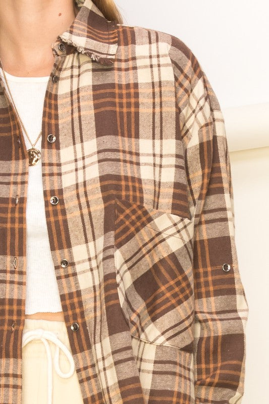 Load image into Gallery viewer, Wonder Away Plaid Button Down Shirt
