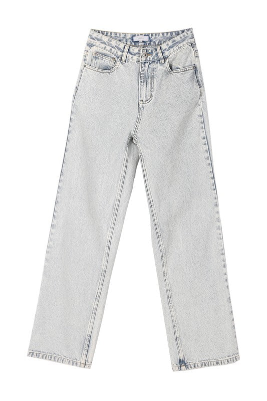 Lilou High Waist Relaxed Straight Leg Denim Pant