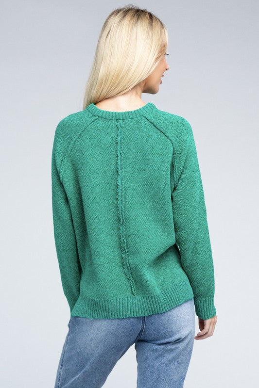 Teal Raglan Sleeve Chenille Sweater · Filly Flair