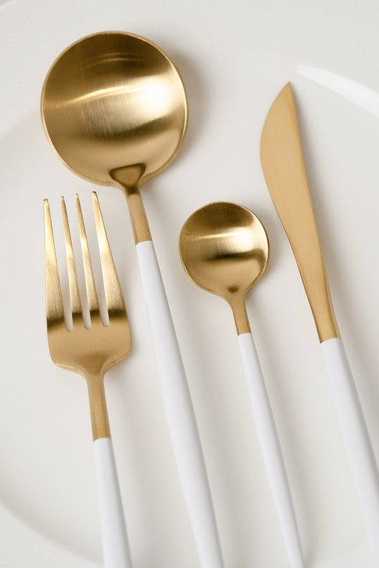 ReeVe Gold Plated Stainless Steel Cutlery Set