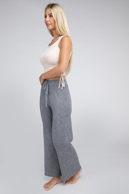 Nuvi Apparel Solid Knit Pants