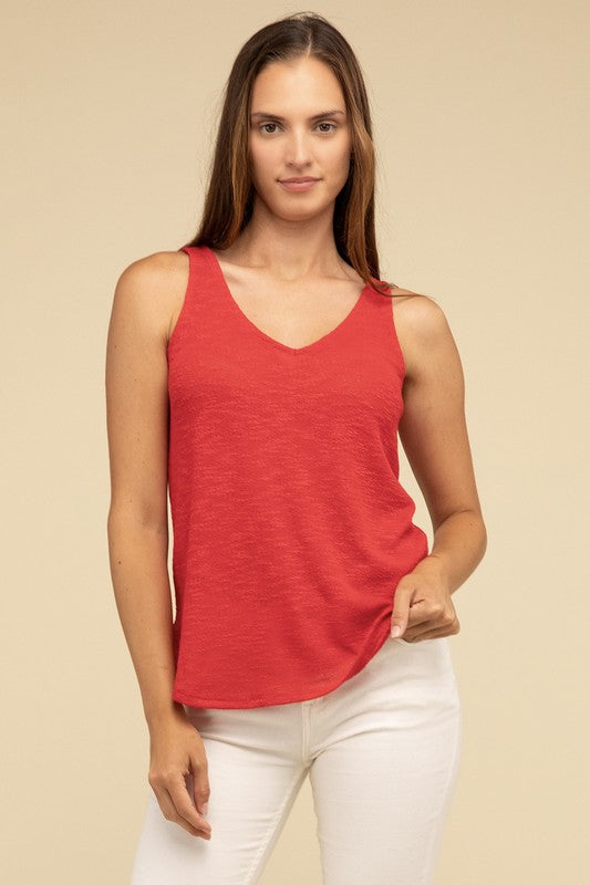 ZENANA V Neck Sleeveless Cami Top