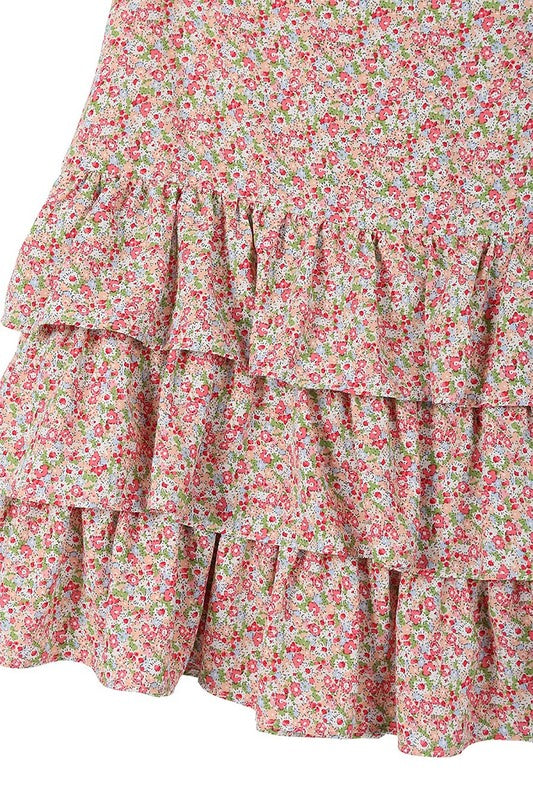 Lilou Tiered floral skirt - bottom only