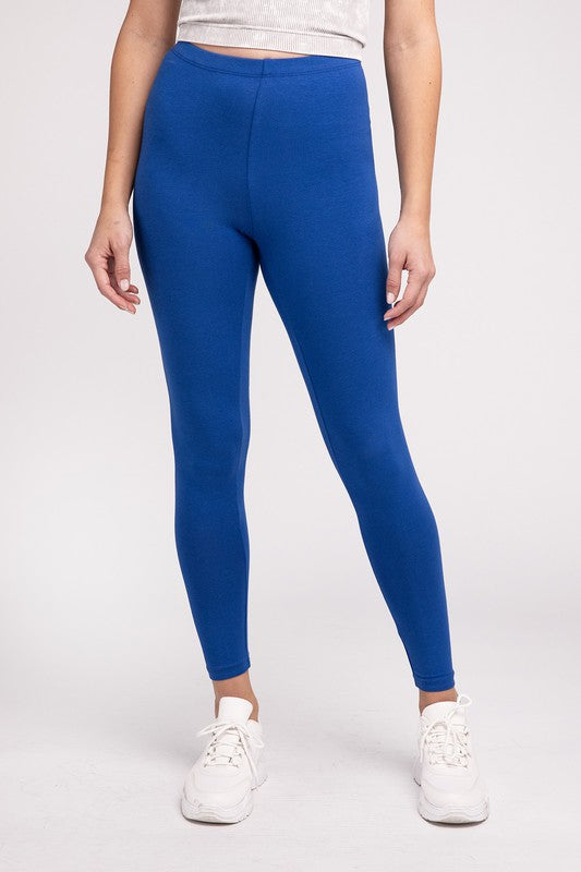 ZENANA Premium Cotton Full-Length Leggings