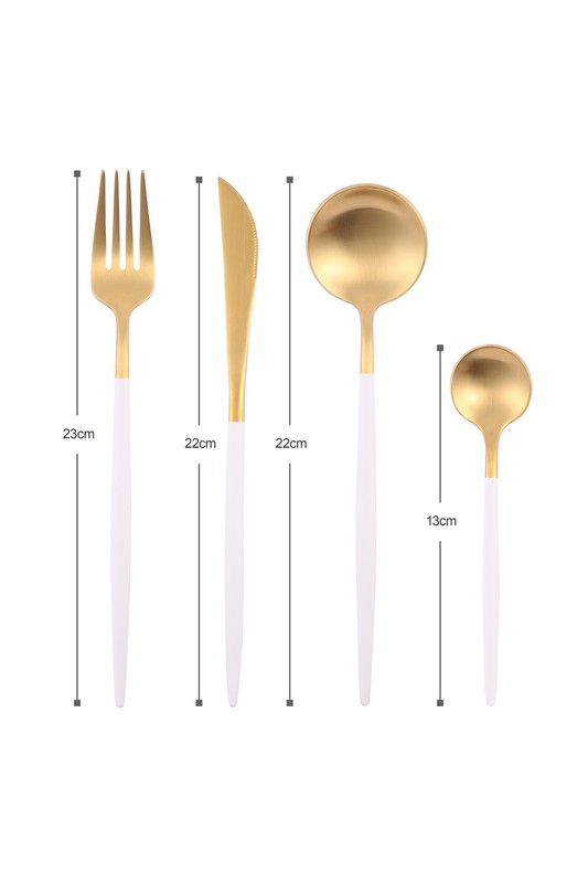 ReeVe Gold Plated Stainless Steel Cutlery Set