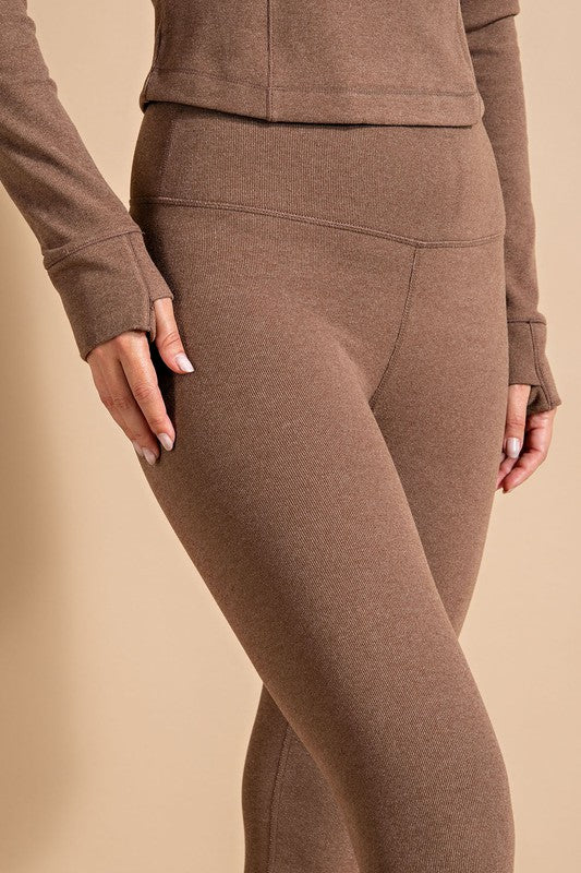 Rae Mode Rib Brushed Hi Waist Full Yoga Pants