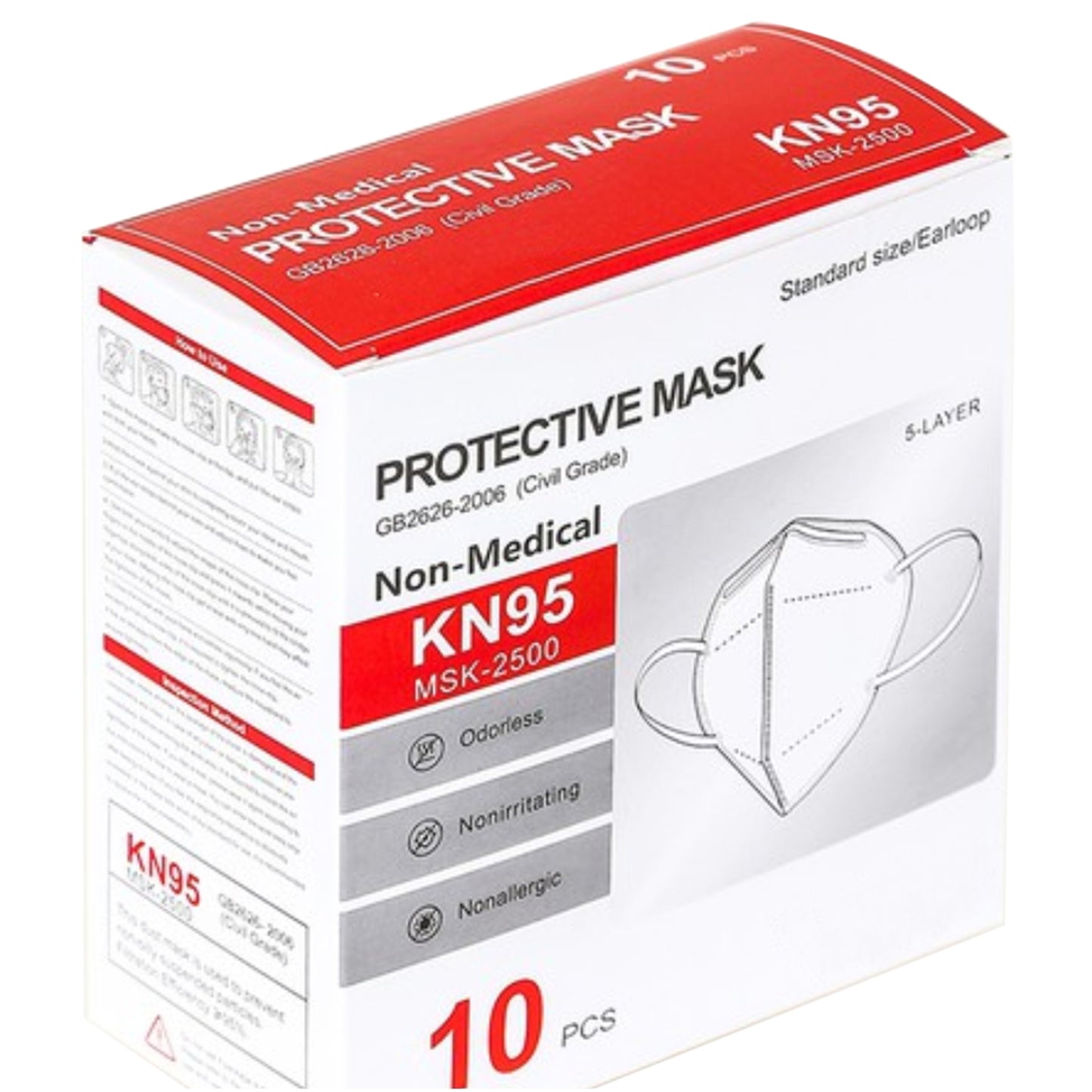 KN95 5 Layers Protective Face Mask -10 Pack - TheMogan